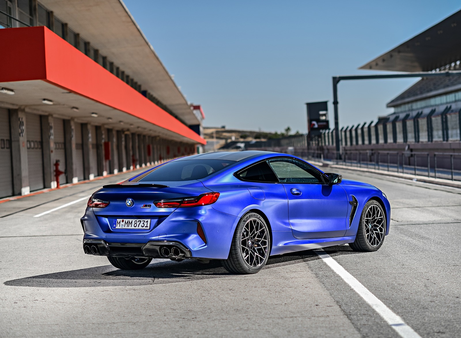 2020 BMW M8 Competition Coupe (Color: Frozen Marina Bay Blue) Rear Three-Quarter Wallpapers #177 of 305