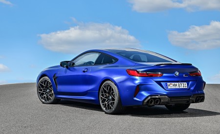 2020 BMW M8 Competition Coupe (Color: Frozen Marina Bay Blue) Rear Three-Quarter Wallpapers 450x275 (196)