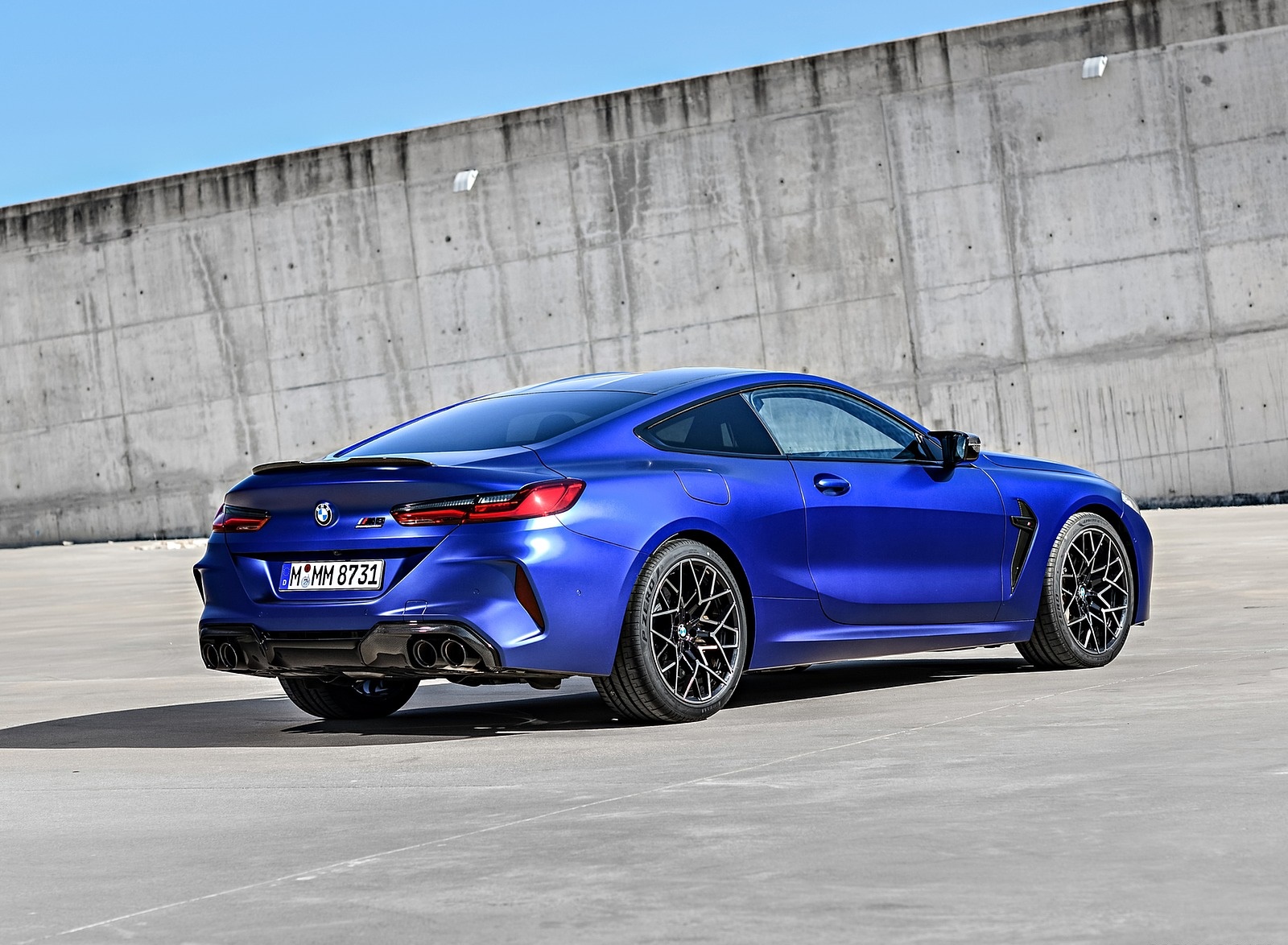2020 BMW M8 Competition Coupe (Color: Frozen Marina Bay Blue) Rear Three-Quarter Wallpapers #192 of 305