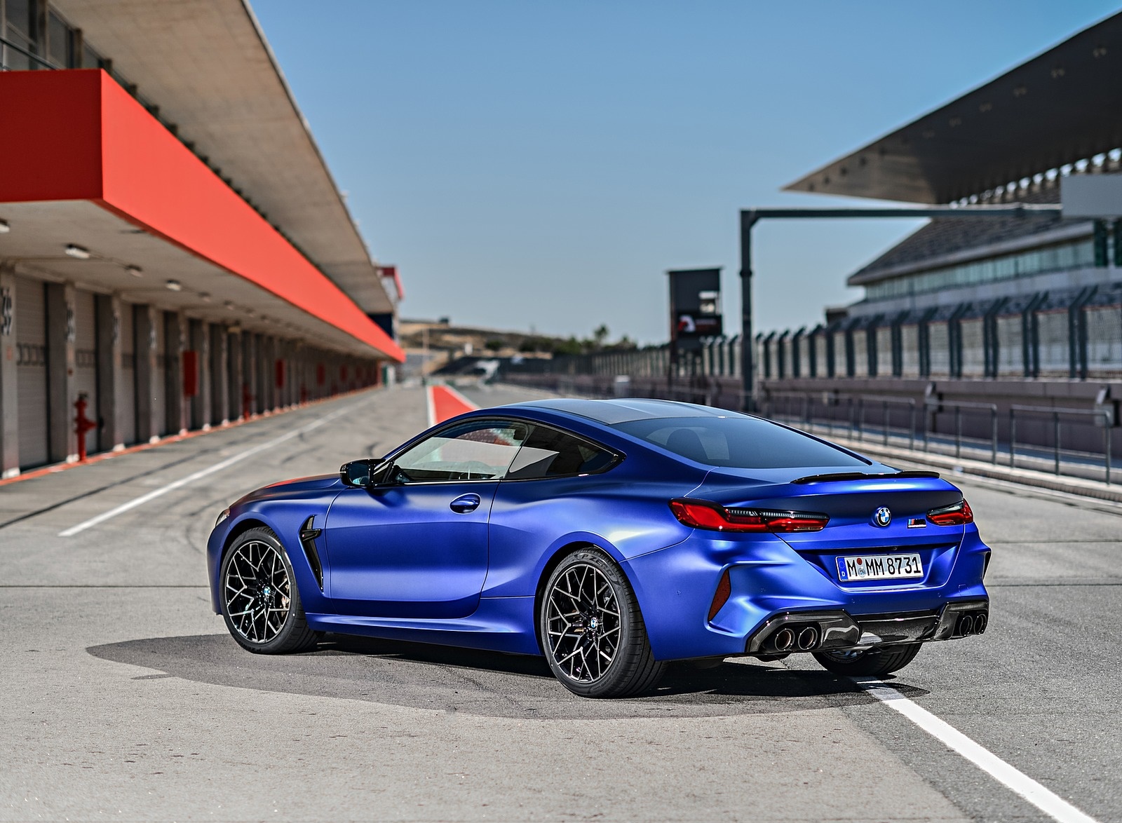 2020 BMW M8 Competition Coupe (Color: Frozen Marina Bay Blue) Rear Three-Quarter Wallpapers #178 of 305