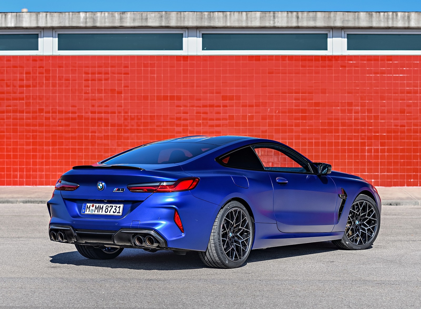 2020 BMW M8 Competition Coupe (Color: Frozen Marina Bay Blue) Rear Three-Quarter Wallpapers #179 of 305