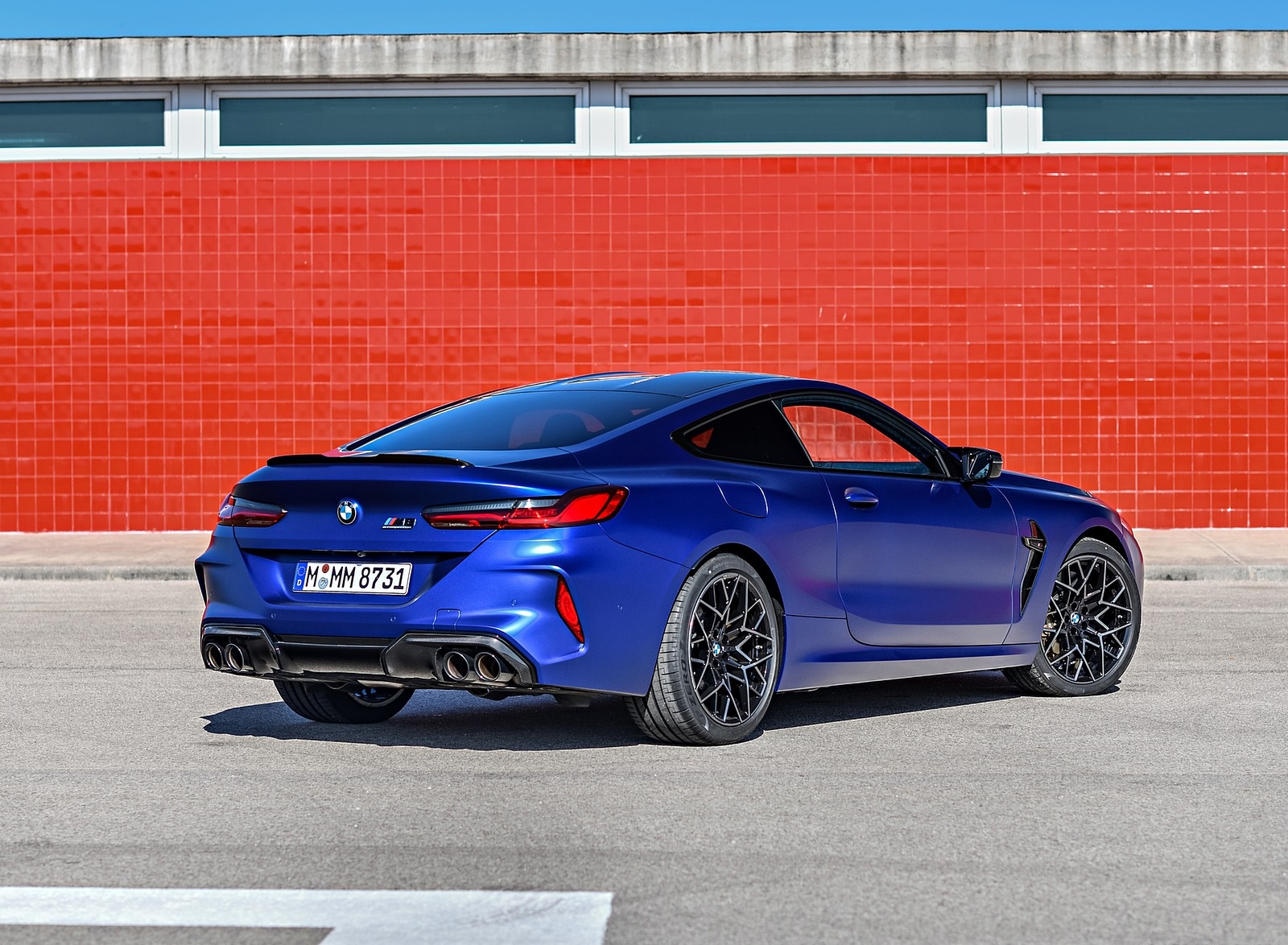 2020 BMW M8 Competition Coupe (Color: Frozen Marina Bay Blue) Rear Three-Quarter Wallpapers #180 of 305
