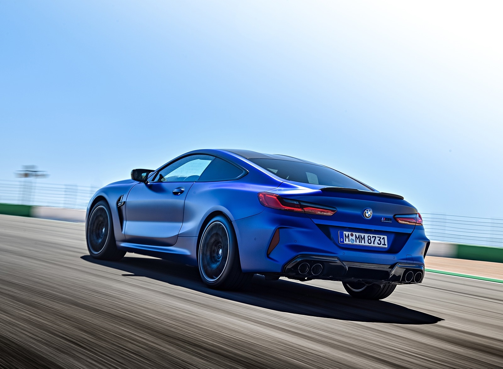 2020 BMW M8 Competition Coupe (Color: Frozen Marina Bay Blue) Rear Three-Quarter Wallpapers #144 of 305