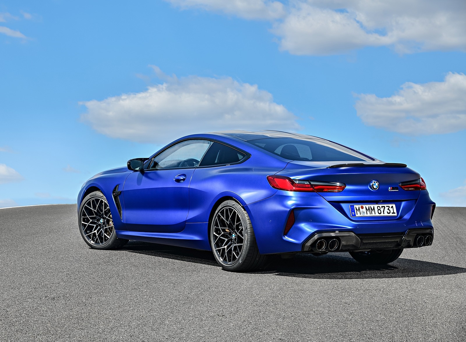 2020 BMW M8 Competition Coupe (Color: Frozen Marina Bay Blue) Rear Three-Quarter Wallpapers #196 of 305