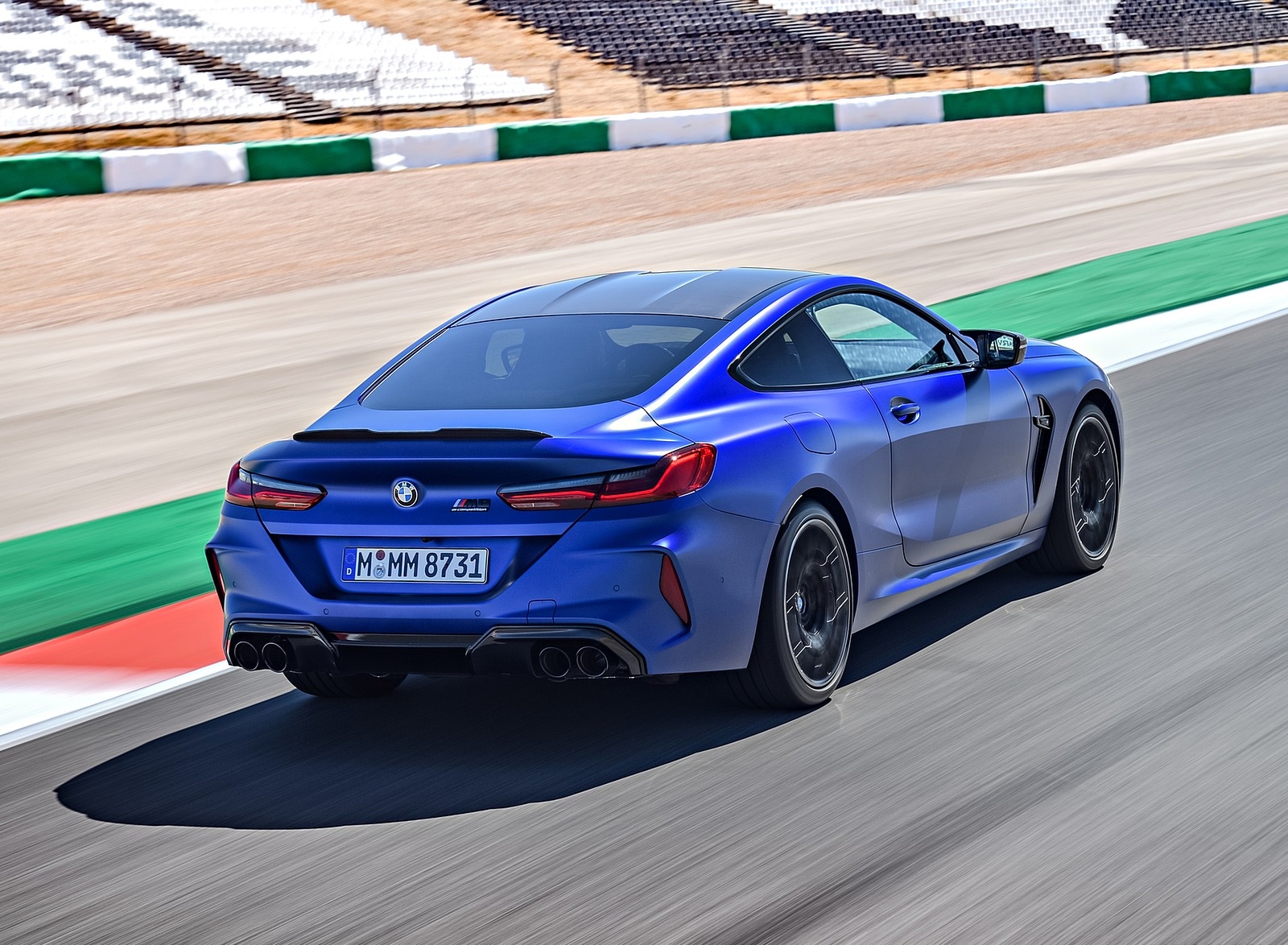 2020 BMW M8 Competition Coupe (Color: Frozen Marina Bay Blue) Rear Three-Quarter Wallpapers #156 of 305