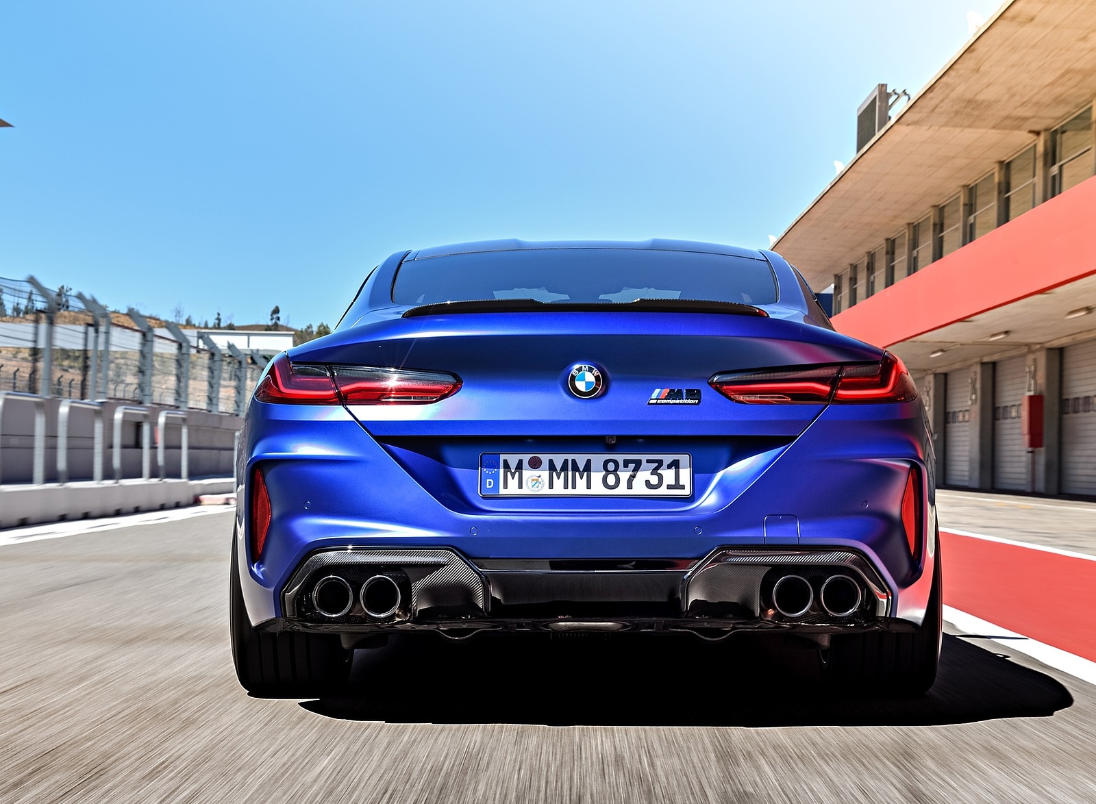2020 BMW M8 Competition Coupe (Color: Frozen Marina Bay Blue) Rear Wallpapers #168 of 305