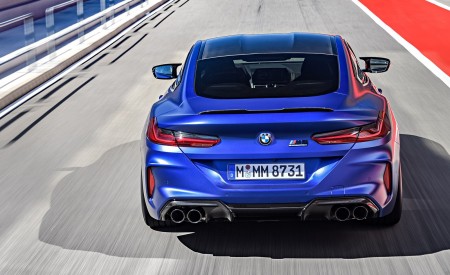 2020 BMW M8 Competition Coupe (Color: Frozen Marina Bay Blue) Rear Wallpapers 450x275 (169)