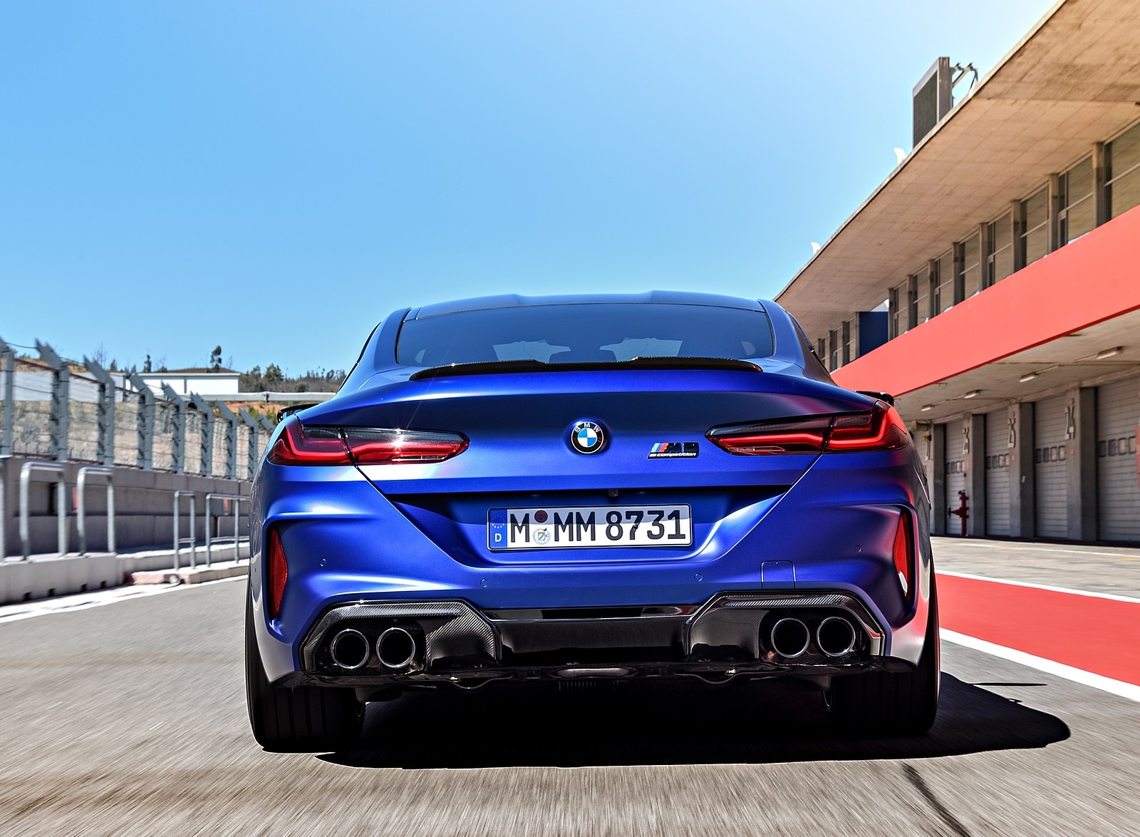 2020 BMW M8 Competition Coupe (Color: Frozen Marina Bay Blue) Rear Wallpapers #170 of 305