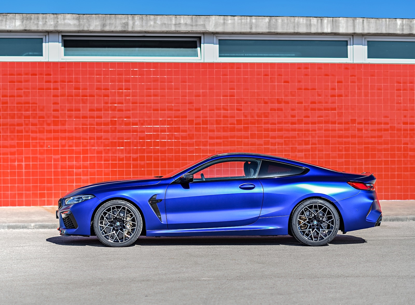 2020 BMW M8 Competition Coupe (Color: Frozen Marina Bay Blue) Side Wallpapers #182 of 305