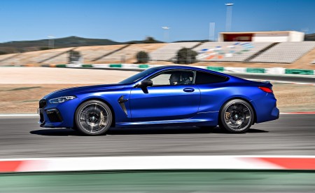2020 BMW M8 Competition Coupe (Color: Frozen Marina Bay Blue) Side Wallpapers 450x275 (132)