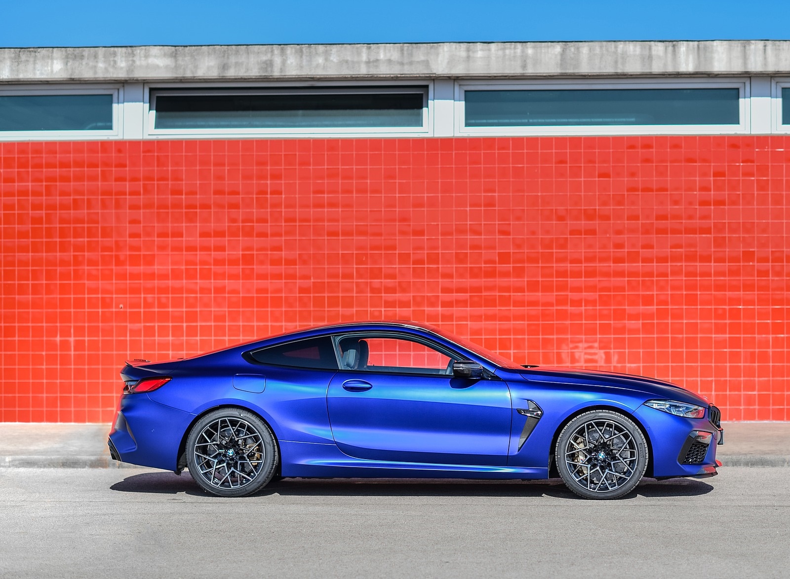 2020 BMW M8 Competition Coupe (Color: Frozen Marina Bay Blue) Side Wallpapers #183 of 305