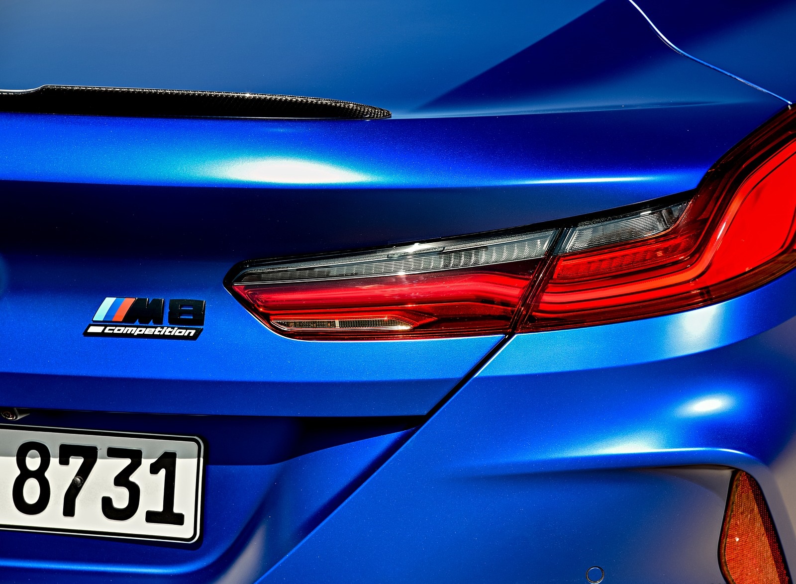 2020 BMW M8 Competition Coupe (Color: Frozen Marina Bay Blue) Tail Light Wallpapers #205 of 305