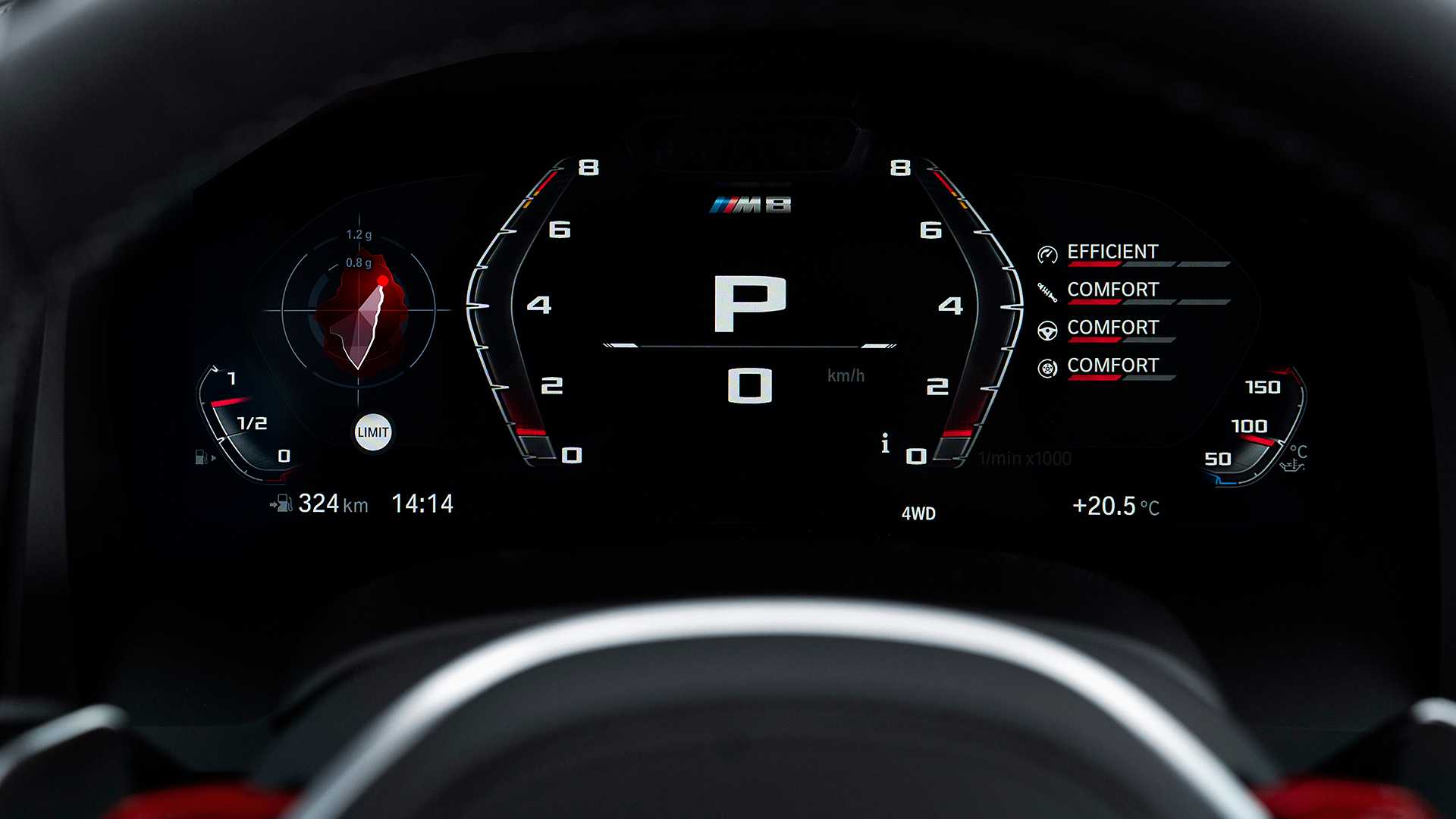 2020 BMW M8 Competition Coupe Digital Instrument Cluster Wallpapers #289 of 305