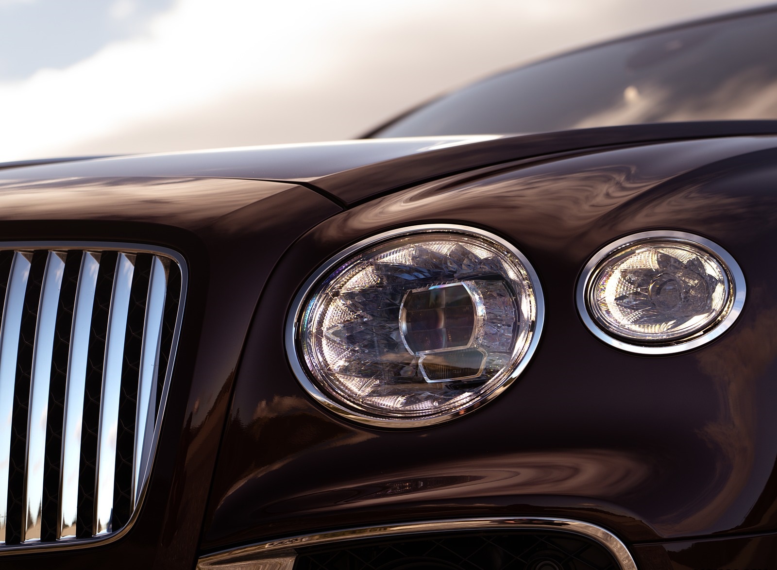 2020 Bentley Flying Spur (Color: Cricket Ball) Headlight Wallpapers #121 of 140