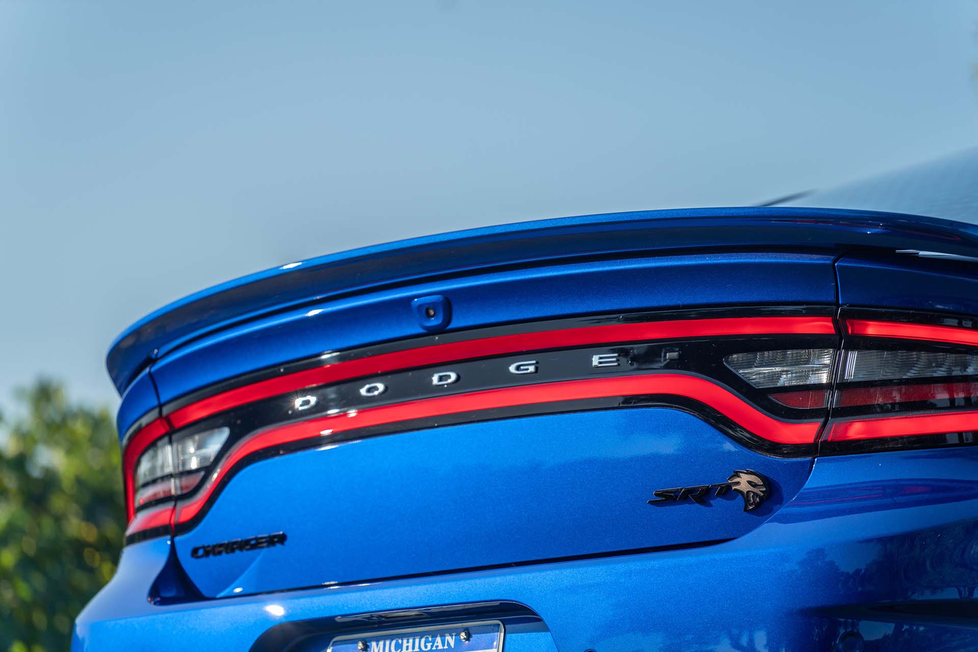 2020 Dodge Charger SRT Hellcat Widebody (Color: IndiGo Blue) Tail Light Wallpapers #69 of 183