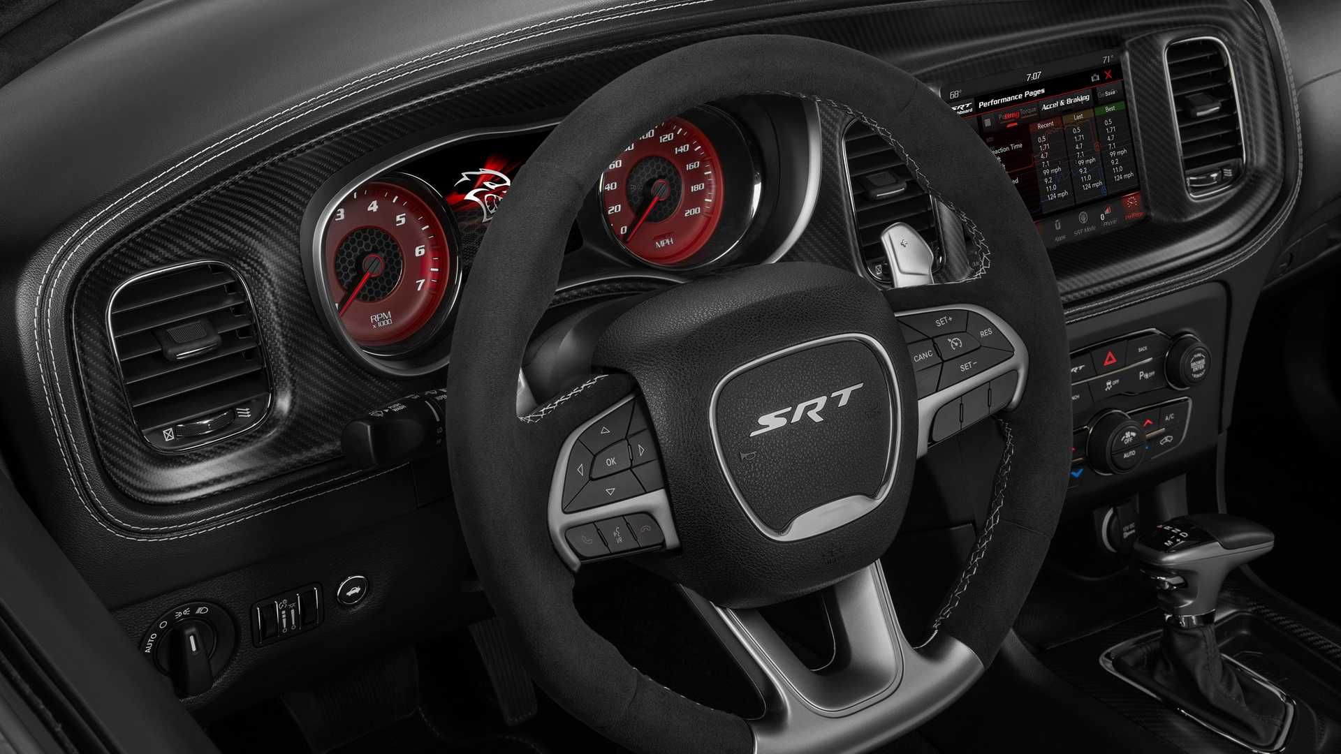 2020 Dodge Charger SRT Hellcat Widebody Interior Steering Wheel Wallpapers #104 of 183