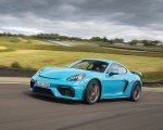 2020 Porsche 718 Cayman GT4 (Color: Miami Blue) Front Three-Quarter Wallpapers 150x120