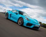 2020 Porsche 718 Cayman GT4 (Color: Miami Blue) Front Three-Quarter Wallpapers 150x120