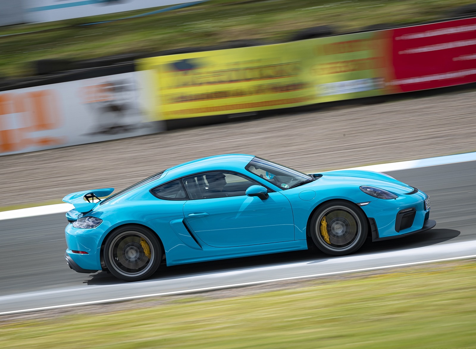 2020 Porsche 718 Cayman Gt4 Color Miami Blue Side Wallpapers 111 Newcarcars