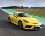 2020 Porsche 718 Cayman GT4 (Color: Racing Yellow) Front Three-Quarter Wallpapers 150x120