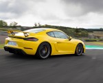 2020 Porsche 718 Cayman GT4 (Color: Racing Yellow) Rear Three-Quarter Wallpapers 150x120