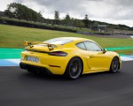 2020 Porsche 718 Cayman GT4 (Color: Racing Yellow) Rear Three-Quarter Wallpapers 150x120