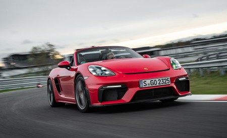 2020 Porsche 718 Spyder (Color: Guards Red) Front Three-Quarter Wallpapers 450x275 (269)