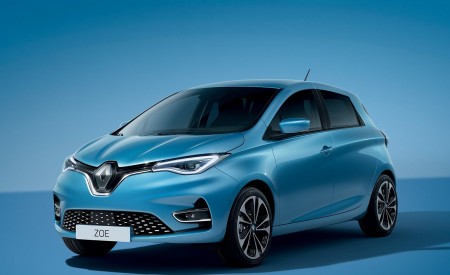 2020 Renault Zoe (Color: Lightning Blue) Front Three-Quarter Wallpapers 450x275 (25)