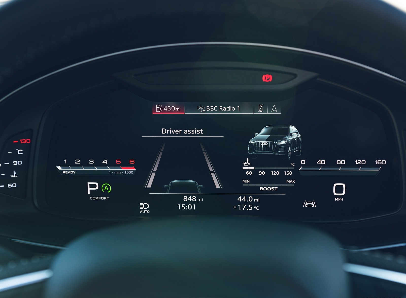 2020 Audi SQ7 TDI Vorsprung (UK-Spec) Digital Instrument Cluster Wallpapers #80 of 140