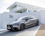 2020 Mercedes-AMG CLA 45 (Color: Designo Mountain Gray Magno) Front Three-Quarter Wallpapers 150x120