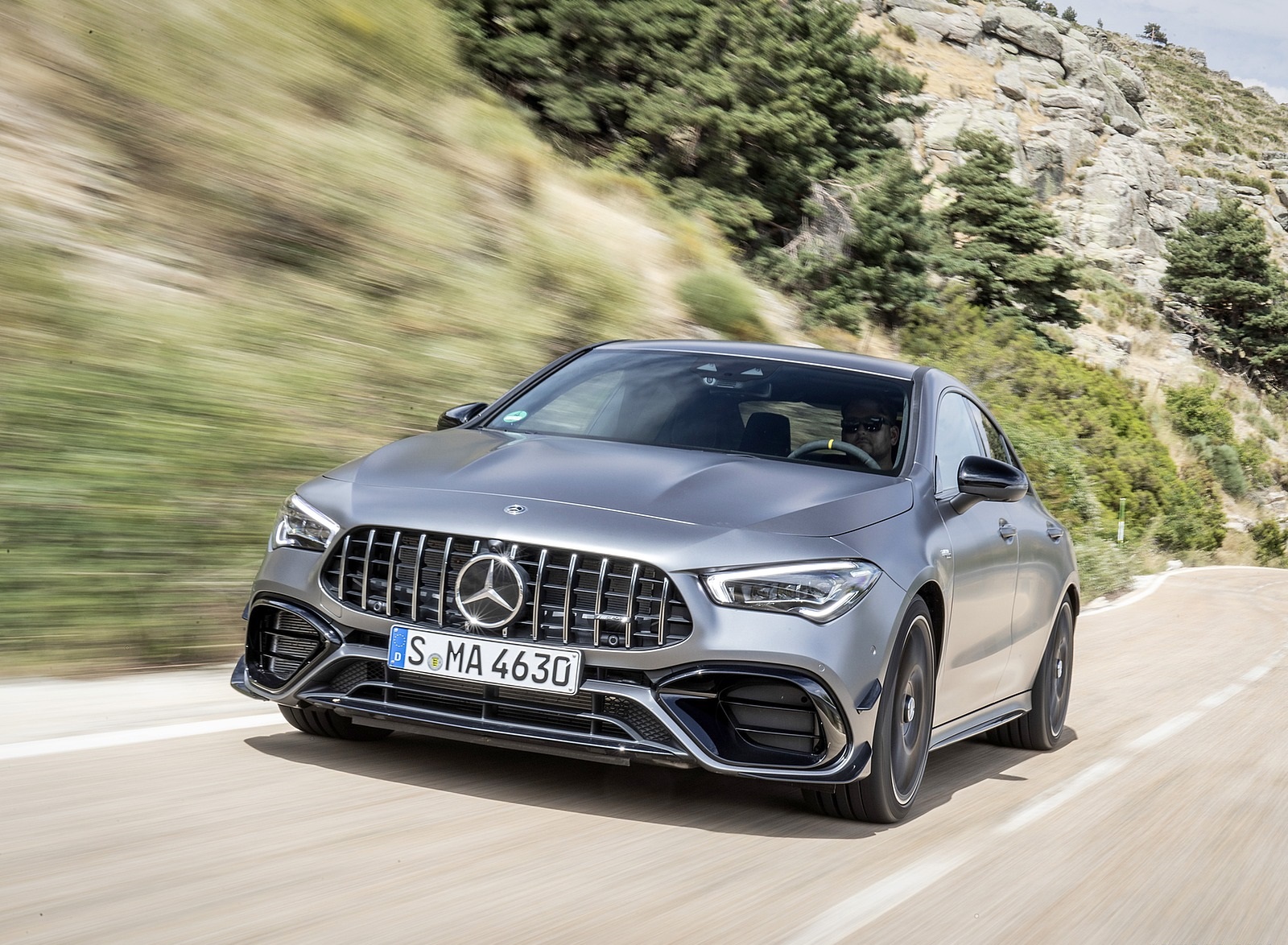 2020 Mercedes-AMG CLA 45 (Color: Designo Mountain Gray Magno) Front Wallpapers #34 of 86