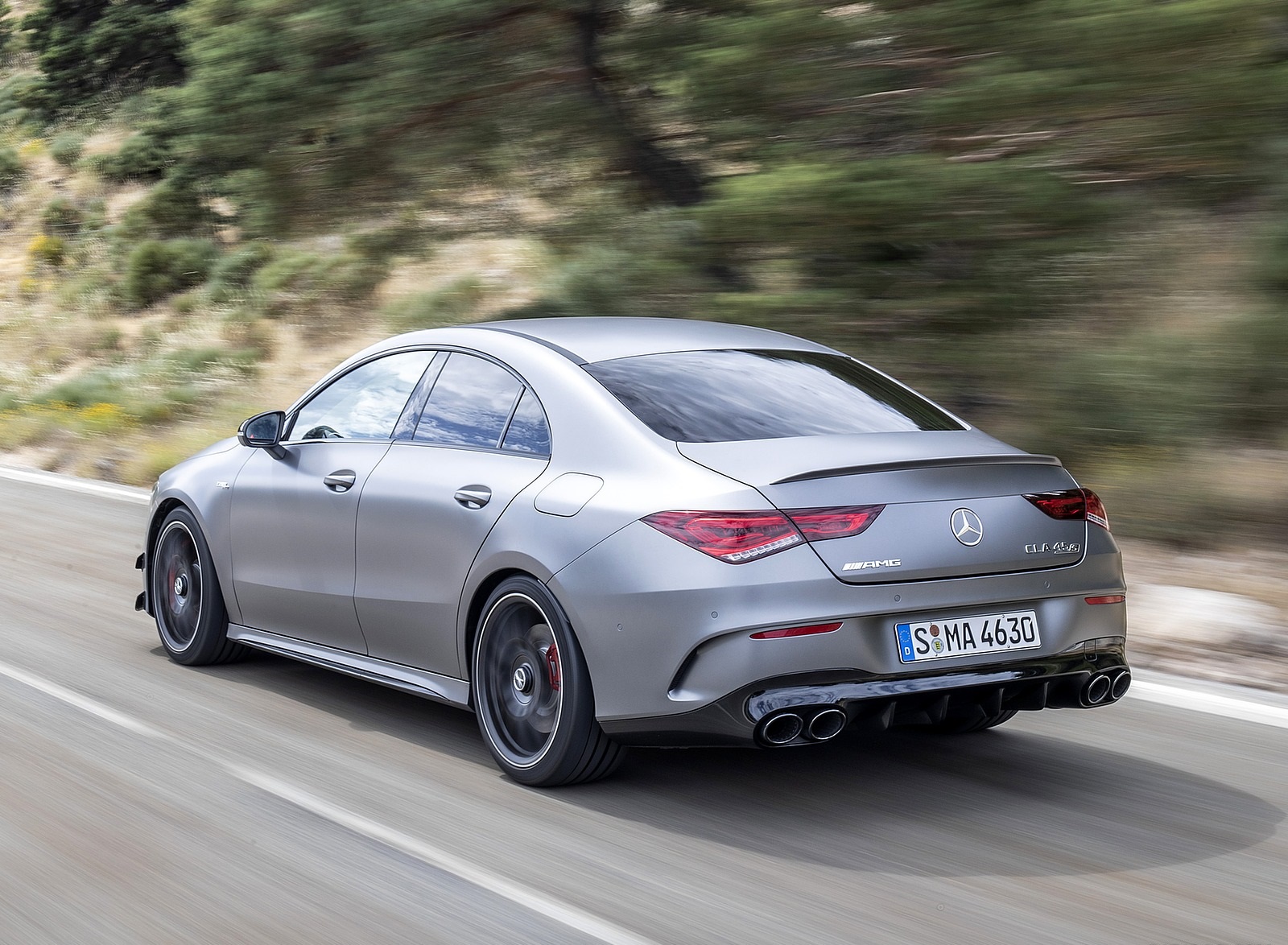 2020 Mercedes-AMG CLA 45 (Color: Designo Mountain Gray Magno) Rear Three-Quarter Wallpapers #36 of 86