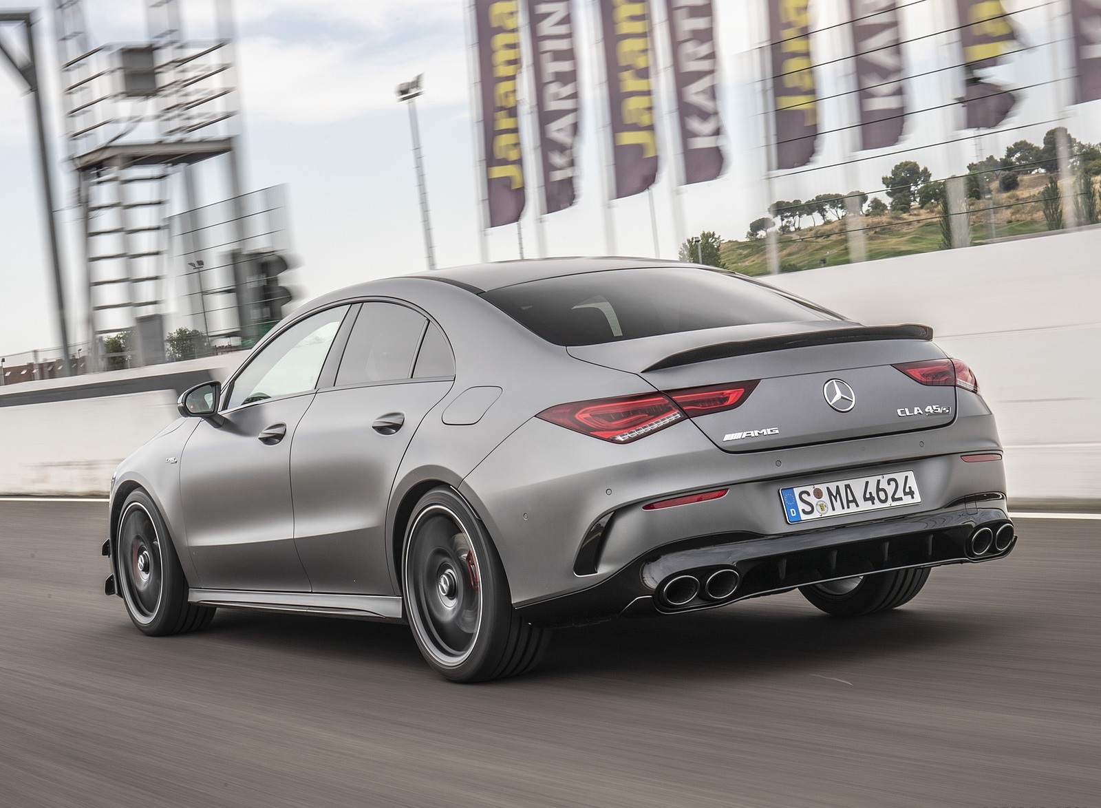 2020 Mercedes-AMG CLA 45 (Color: Designo Mountain Gray Magno) Rear Three-Quarter Wallpapers #26 of 86