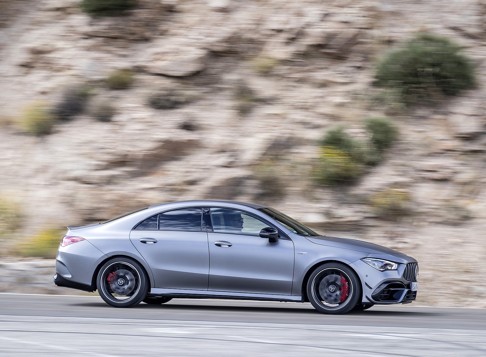 2020 Mercedes-AMG CLA 45 (Color: Designo Mountain Gray Magno) Side Wallpapers #38 of 86