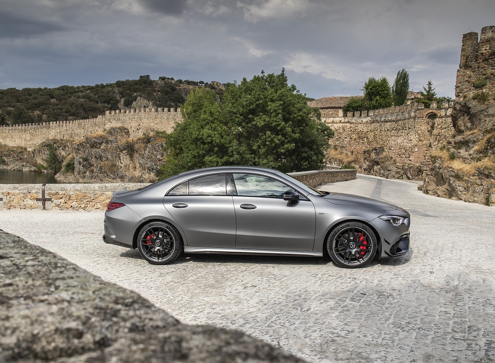 2020 Mercedes-AMG CLA 45 (Color: Designo Mountain Gray Magno) Side Wallpapers #47 of 86