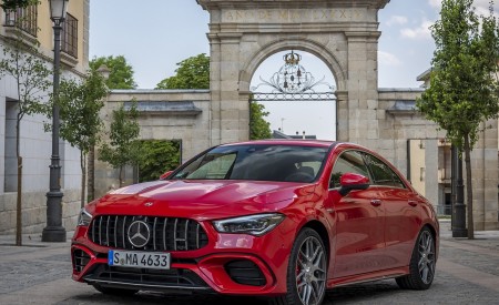 2020 Mercedes-AMG CLA 45 (Color: Jupiter Red) Front Three-Quarter Wallpapers 450x275 (4)