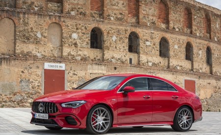2020 Mercedes-AMG CLA 45 (Color: Jupiter Red) Front Three-Quarter Wallpapers 450x275 (5)