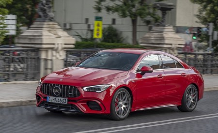 2020 Mercedes-AMG CLA 45 (Color: Jupiter Red) Front Three-Quarter Wallpapers 450x275 (2)