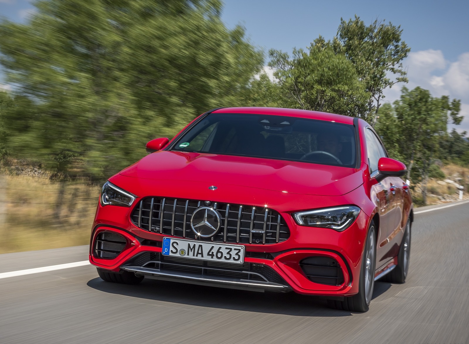 2020 Mercedes-AMG CLA 45 (Color: Jupiter Red) Front Wallpapers (1)