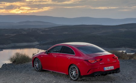 2020 Mercedes-AMG CLA 45 (Color: Jupiter Red) Rear Three-Quarter Wallpapers 450x275 (6)