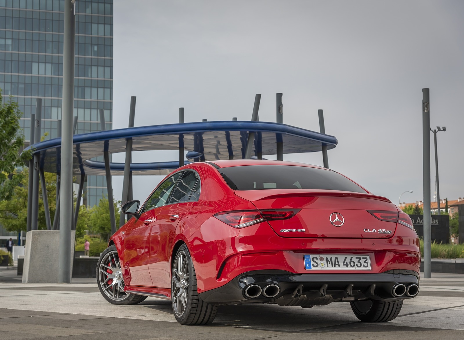 2020 Mercedes-AMG CLA 45 (Color: Jupiter Red) Rear Three-Quarter Wallpapers (8)