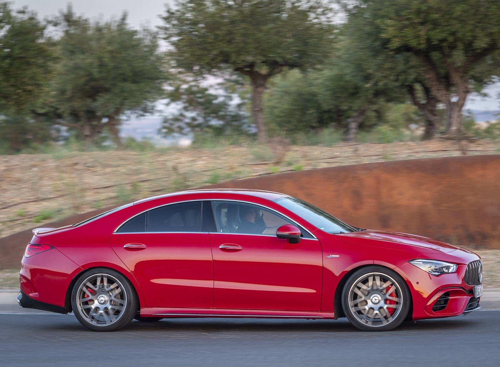 2020 Mercedes-AMG CLA 45 (Color: Jupiter Red) Side Wallpapers #3 of 86