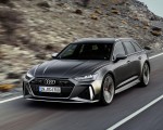 2020 Audi RS 6 Avant (Color: Daytona Gray Matt) Front Three-Quarter Wallpapers 150x120