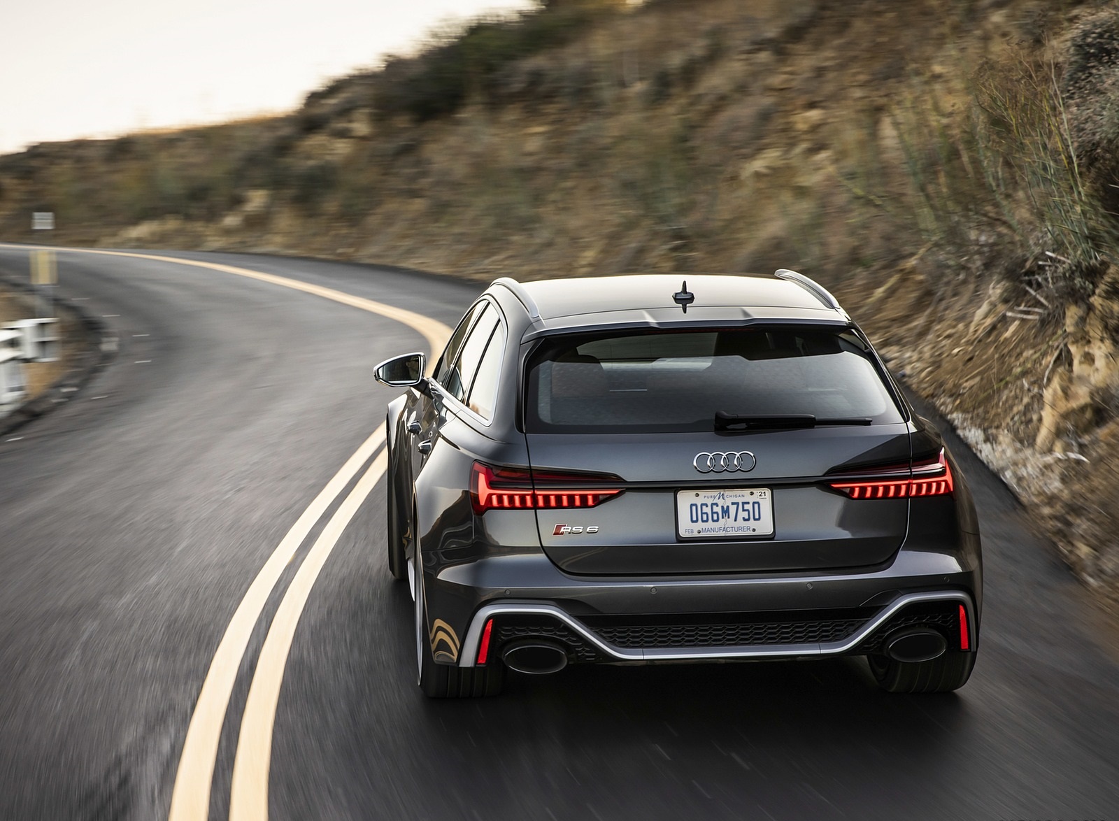 2020 Audi RS 6 Avant (Color: Daytona Gray Matt) Rear Wallpapers #27 of 120