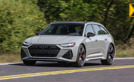 2020 Audi RS 6 Avant (Color: Nardo Gray; US-Spec) Front Three-Quarter Wallpapers 450x275 (76)