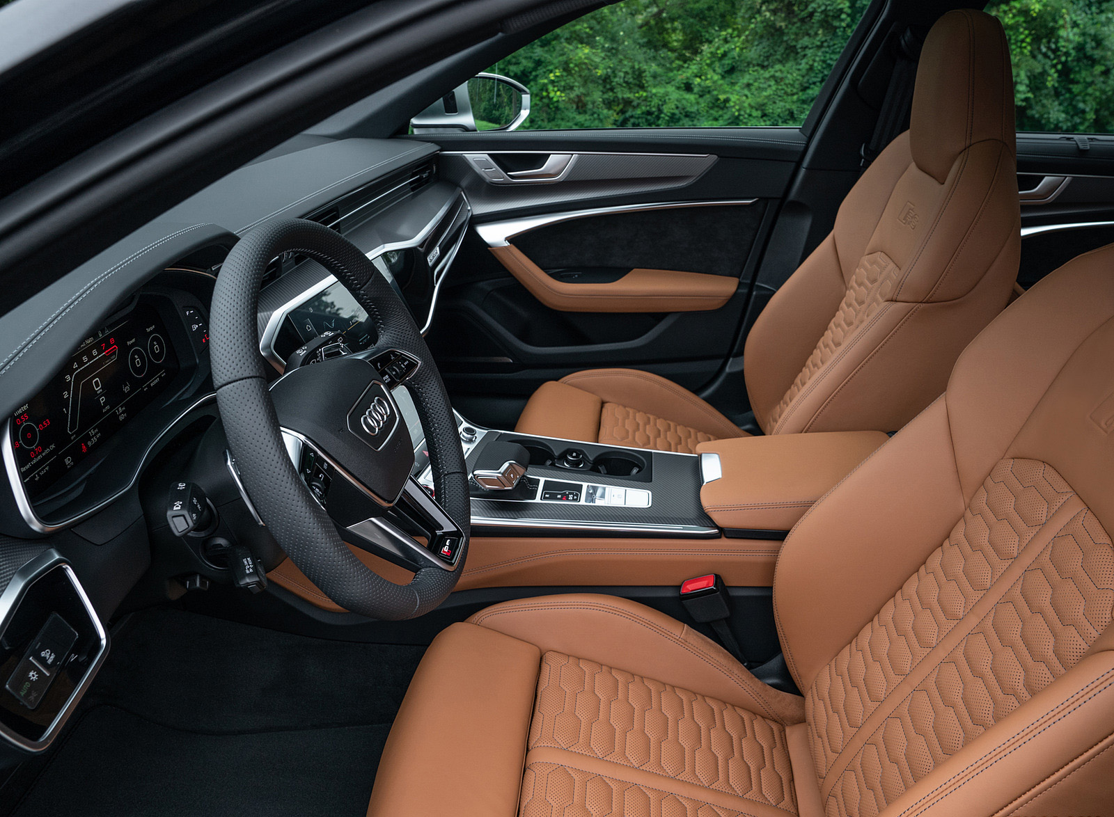 2020 Audi RS 6 Avant (Color: Nardo Gray; US-Spec) Interior Front Seats Wallpapers #116 of 120
