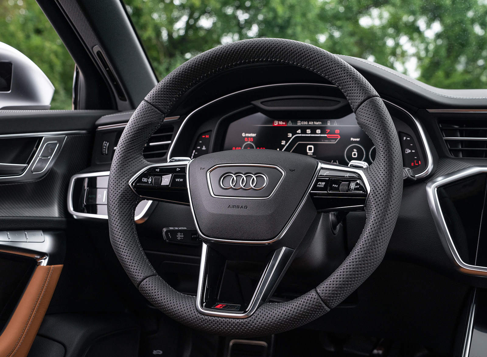 2020 Audi RS 6 Avant (Color: Nardo Gray; US-Spec) Interior Steering Wheel Wallpapers #107 of 120