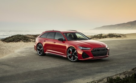 2020 Audi RS 6 Avant (Color: Tango Red) Front Three-Quarter Wallpapers 450x275 (6)