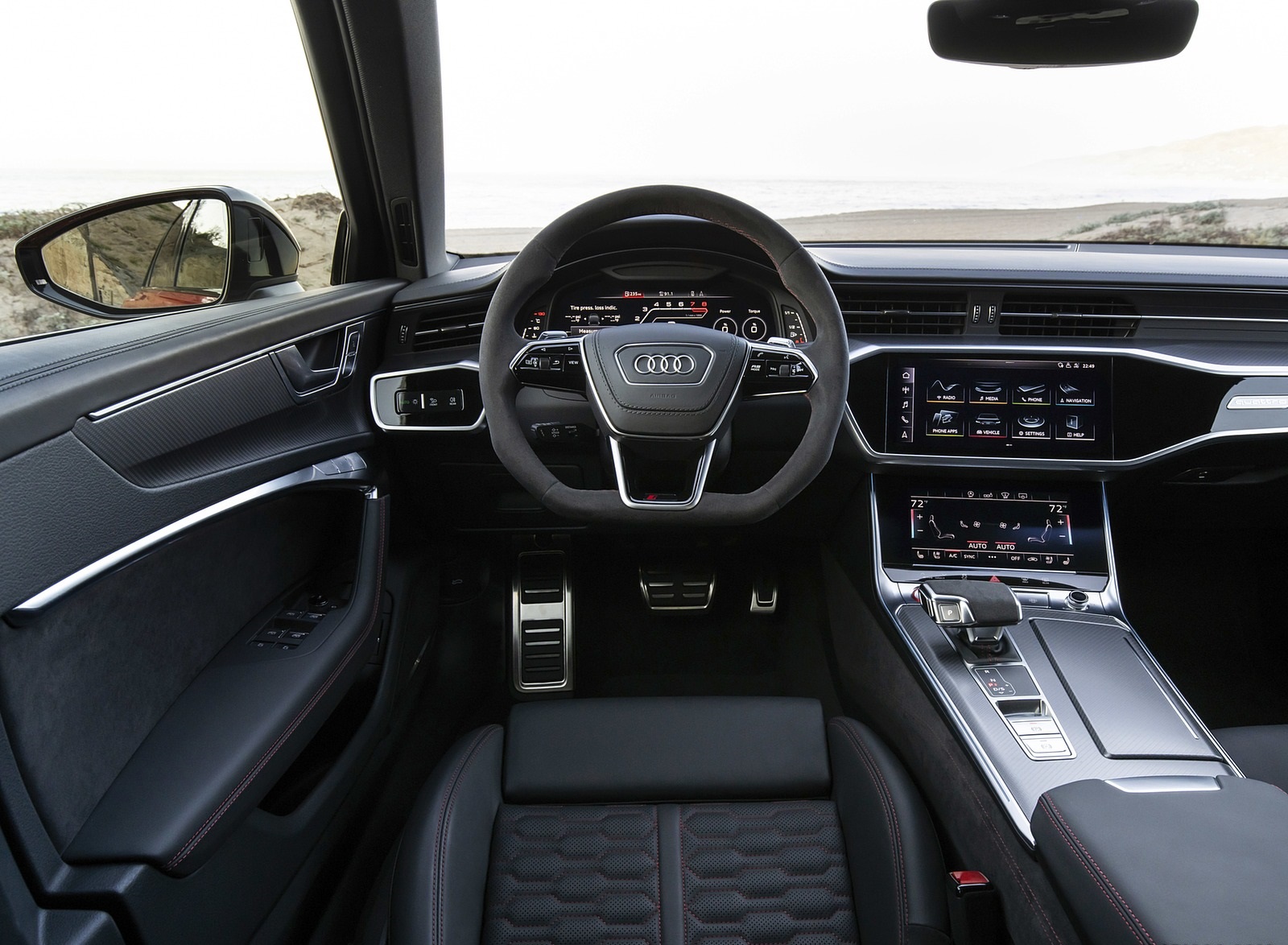 2020 Audi RS 6 Avant (Color: Tango Red) Interior Cockpit Wallpapers #16 of 120