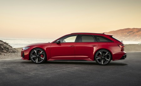 2020 Audi RS 6 Avant (Color: Tango Red) Side Wallpapers 450x275 (12)